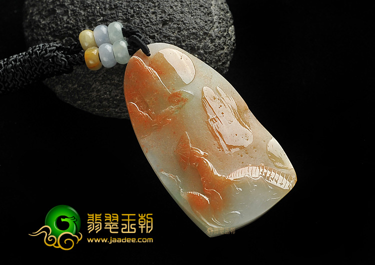 糯冰种粉色缅甸翡翠A货指日可待挂件