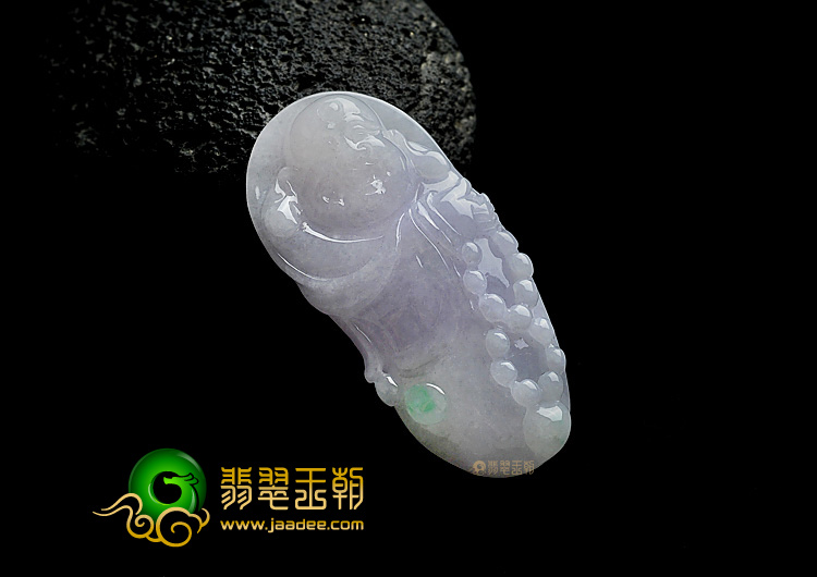 糯冰种春带彩缅甸翡翠A货玉佛挂件