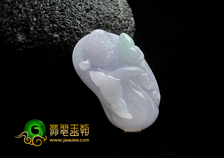 糯冰种春带彩缅甸翡翠A货玉佛挂件