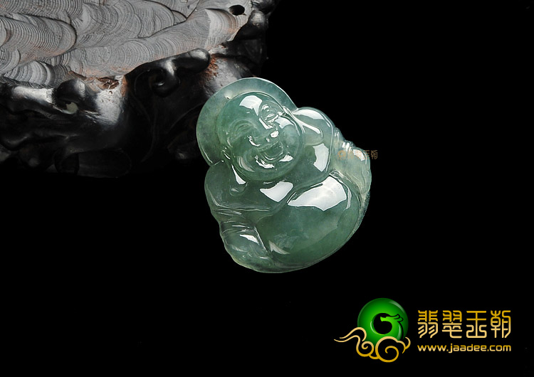 冰种晴水缅甸翡翠A货玉佛挂件