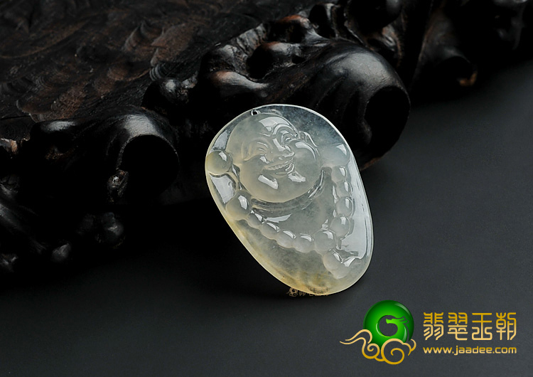 冰玻种黄翡缅甸翡翠A货玉佛挂件
