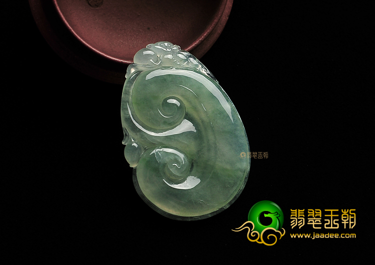 冰种晴水缅甸翡翠A货如意挂件