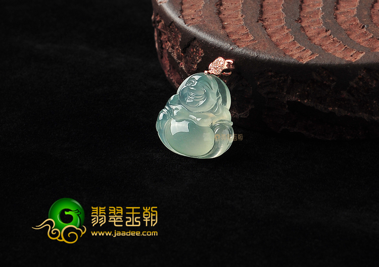 冰种晴水缅甸翡翠A货玉佛挂件