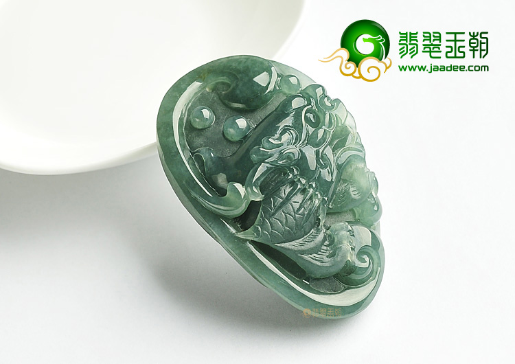 糯冰种晴水龙头挂件