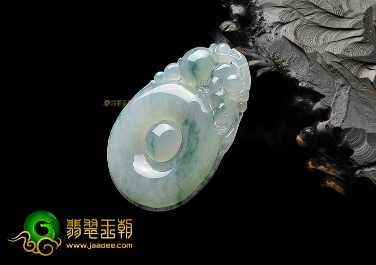 冰种飘花福在眼前挂件