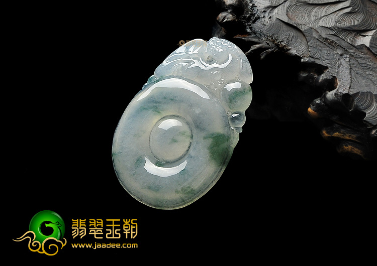 冰种飘花福在眼前挂件