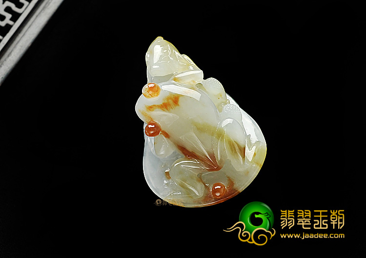 糯冰种飘花金玉满堂挂件