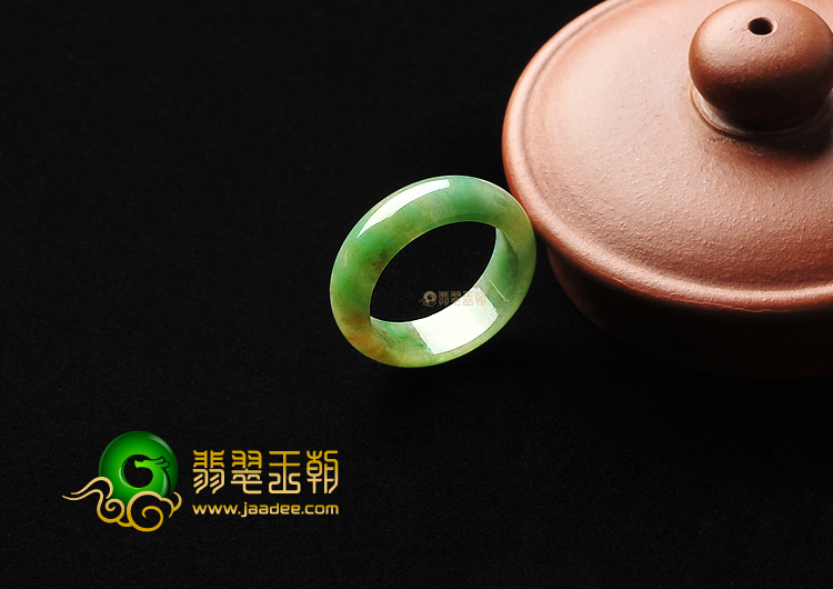 糯冰种黄加绿指环