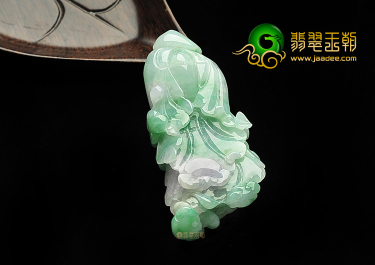 糯冰种春带彩白菜挂件