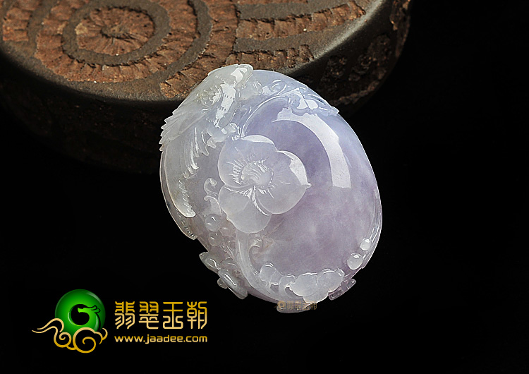 糯冰种紫罗兰花开富贵挂件