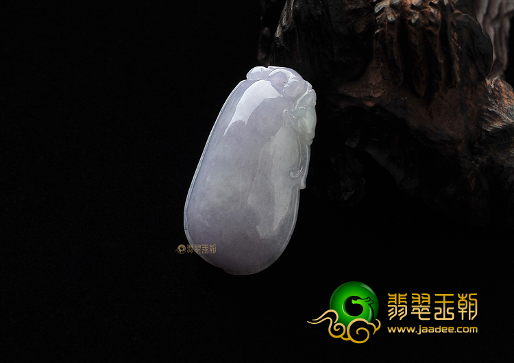 糯冰种紫罗兰福瓜挂件