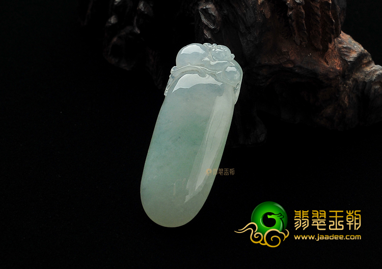 糯冰种晴水福瓜挂件