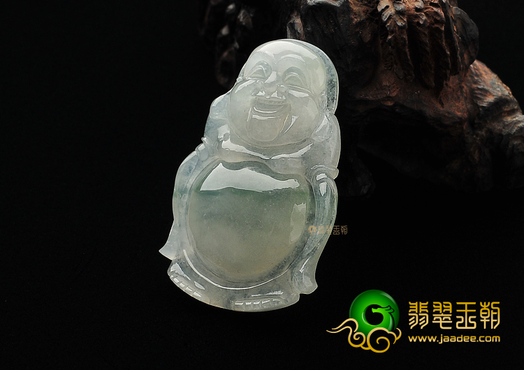 冰种飘花站佛挂件
