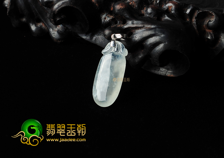 冰种无色福瓜挂件