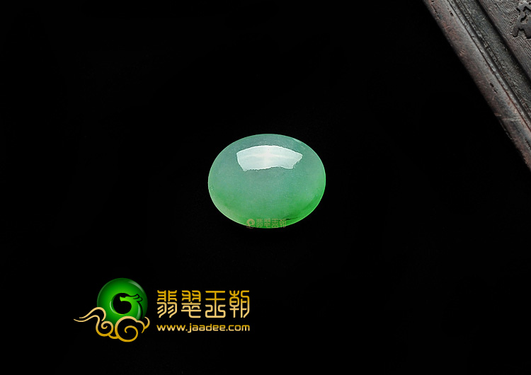 冰种绿晴水戒面