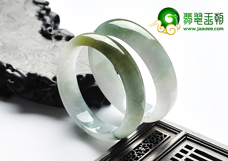 糯冰种褐黄翡晴水手镯(56.2mm-56.3mm)(一对)