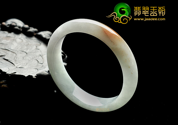 糯冰种褐黄翡手镯(56mm)