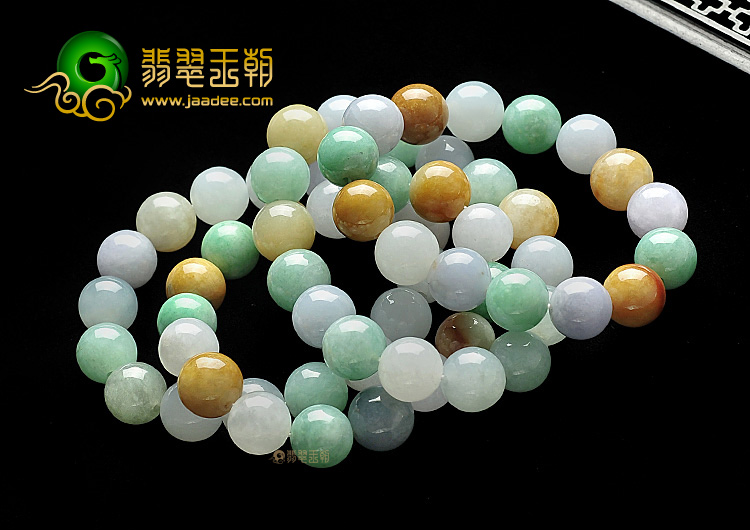 糯冰种三彩手链(单价)