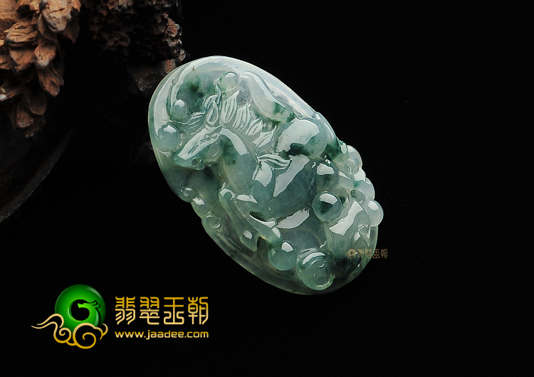 冰种飘花马到成功挂件