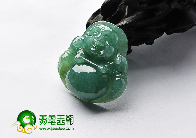 糯冰种蓝水玉佛挂件