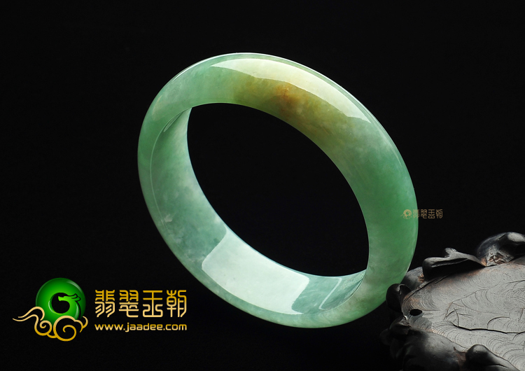 糯冰种黄加绿手镯(58.2mm)