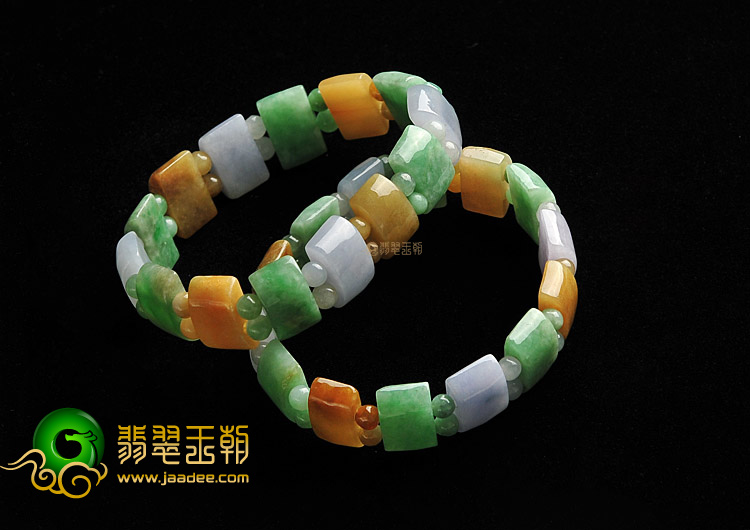 糯冰种三彩手链(单价)