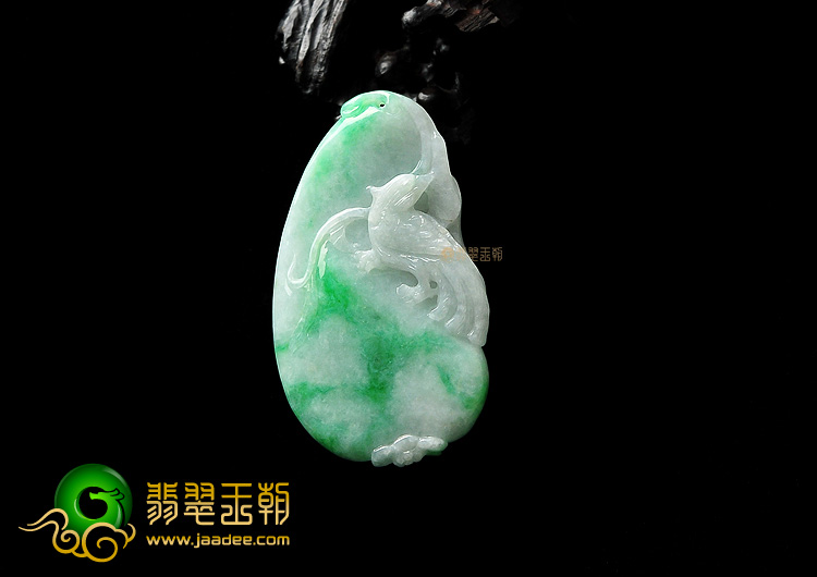 糯冰种飘翠福瓜挂件