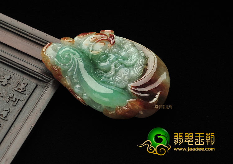 糯冰种三彩钟馗挂件