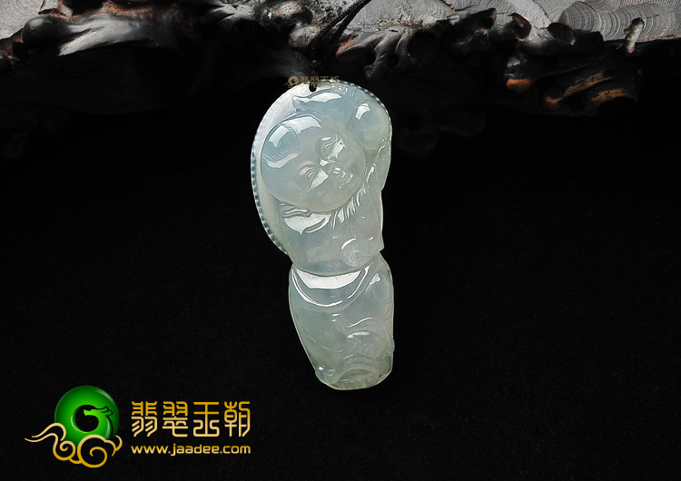 冰种晴水童子挂件