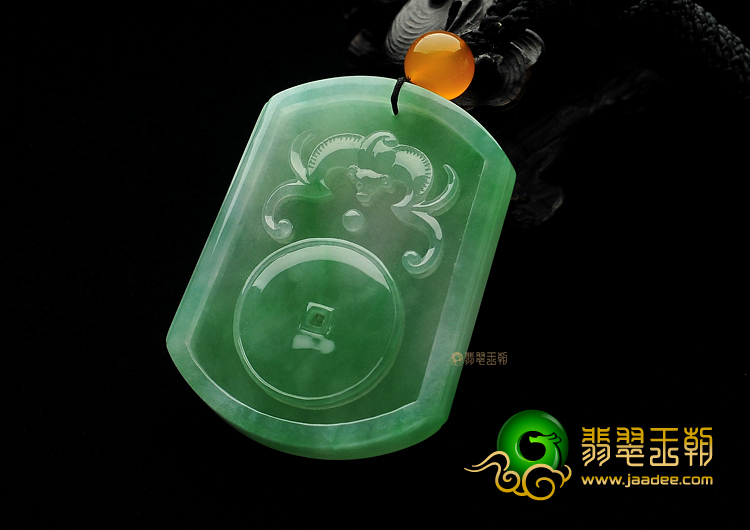 冰种翠色福在眼前挂件
