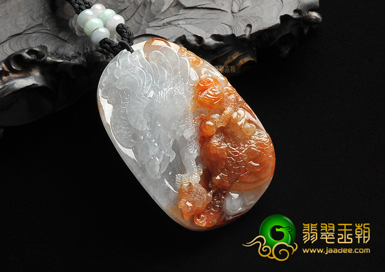 冰种褐黄翡势在必得挂件