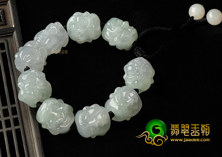 糯冰种晴水罗汉头手链