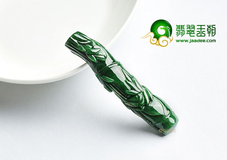 糯冰种菠菜绿节节高挂件
