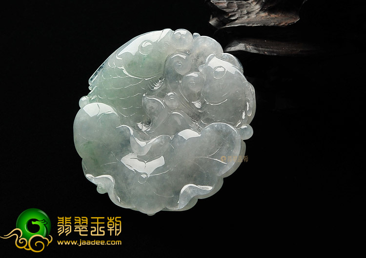 糯冰种晴水年年有余挂件