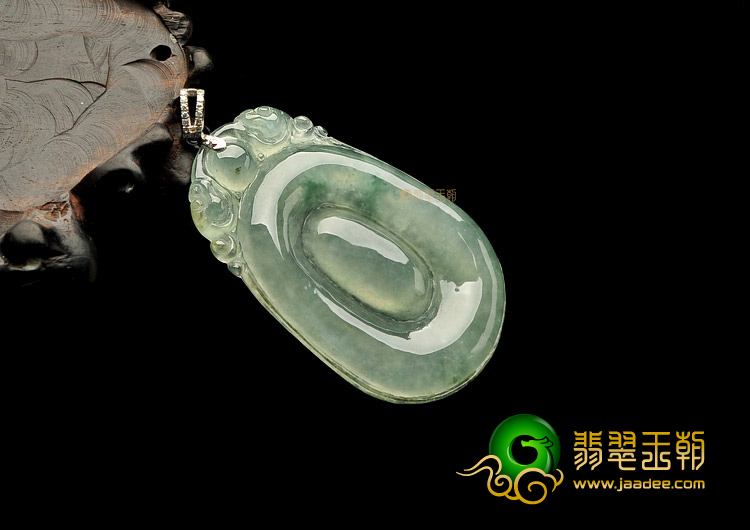 冰种飘花福在眼前挂件