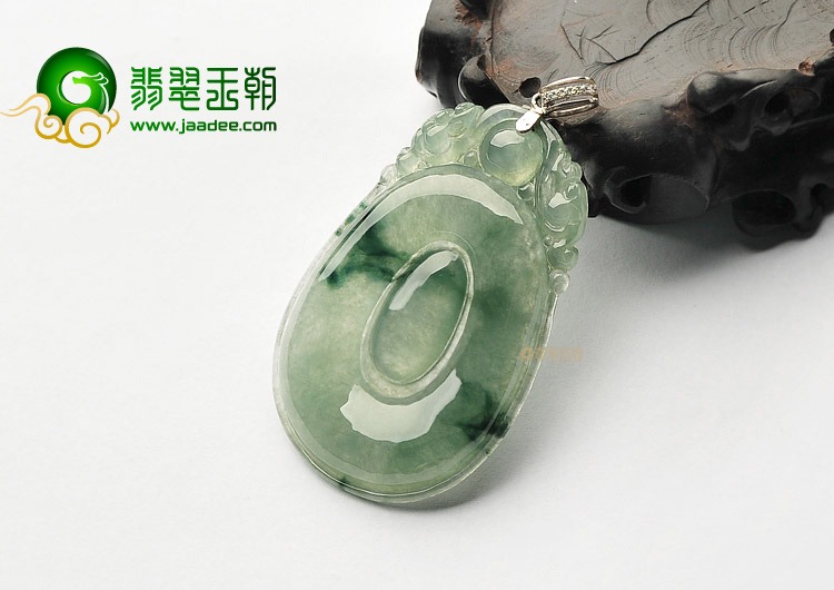 冰种飘花福在眼前挂件