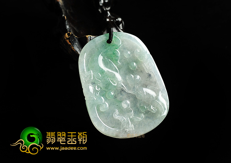 （超值推荐）冰种飘翠相濡以沫挂件