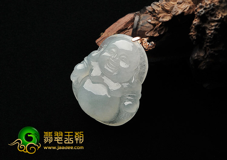 冰种淡晴水玉佛挂件