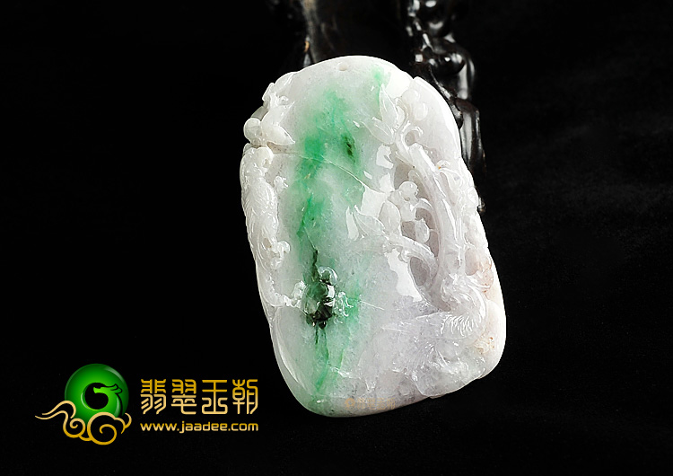 糯冰种飘翠节节高挂件