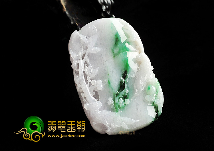 糯冰种飘翠节节高挂件
