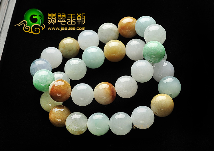 糯冰种三彩手链（单价）