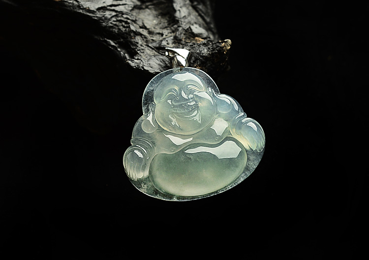冰种晴水玉佛挂件