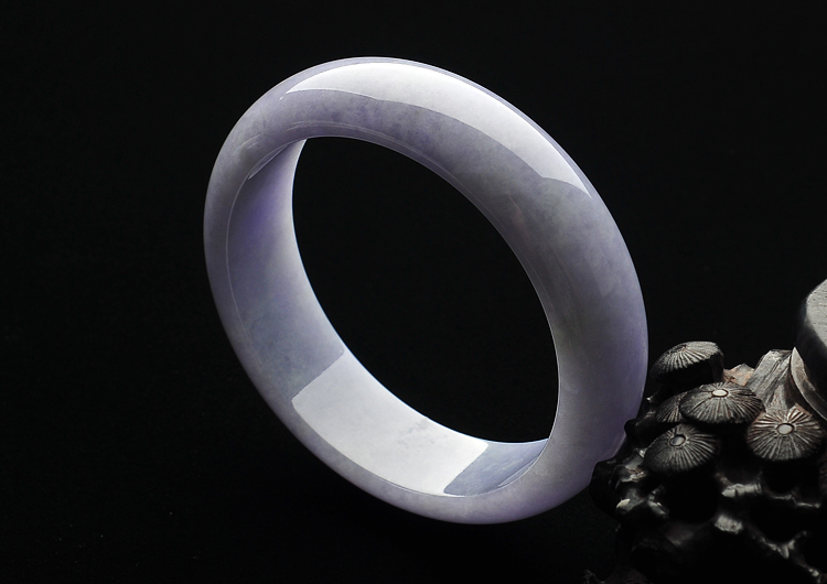 糯冰种紫罗兰手镯（58.6mm）