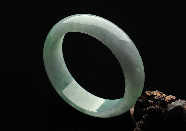 糯冰种飘花手镯（58.5mm）