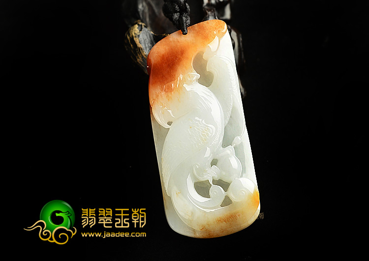 细糯红黄翡鹦鹉挂件