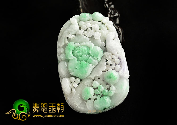 细糯种春带彩花开富贵挂件