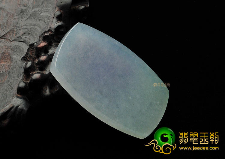 冰种淡春素牌挂件
