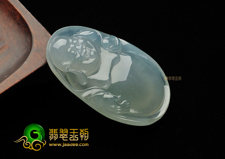 冰玻种晴水玉佛挂件