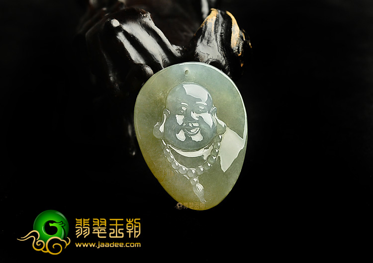冰种黄翡晴水玉佛挂件