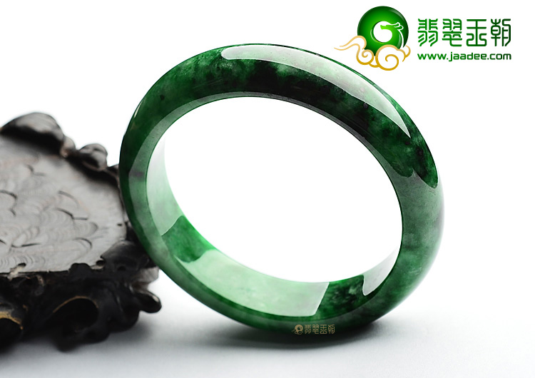 细糯种廯加绿手镯(57mm)